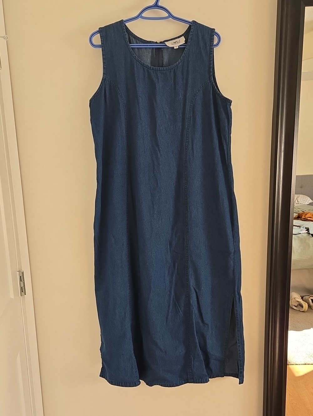 Vintage Sleeveless Denim Midi Dress